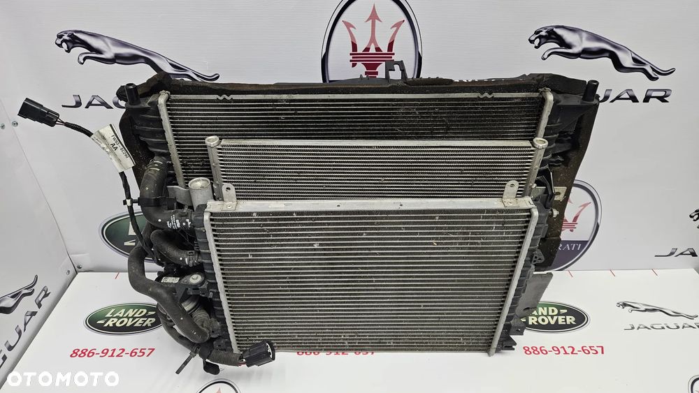 Jaguar XJ 351 LIFT 2015-2019 3.0 SC 340 KM 306PS Komplet chłodnic Chłodnica wody Klimatyzacji Wentylator Pompka wody - 1