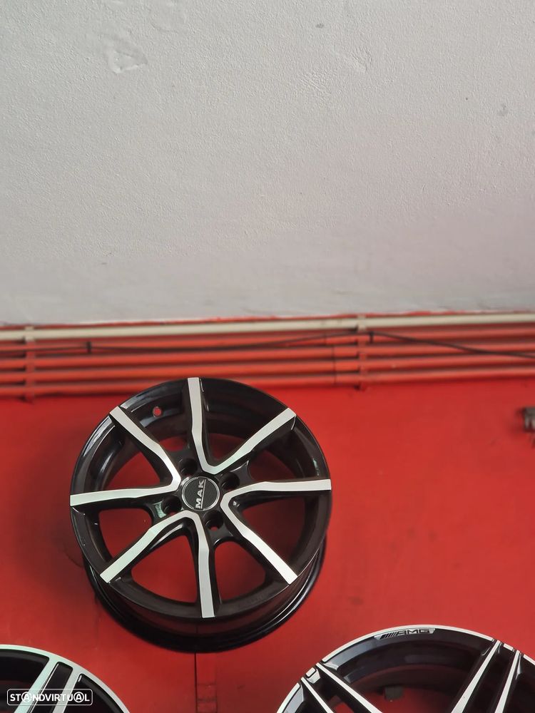 JANTES 15 NOVAS FURAÇÃO 4X100 PRETAS POLIDAS - 1