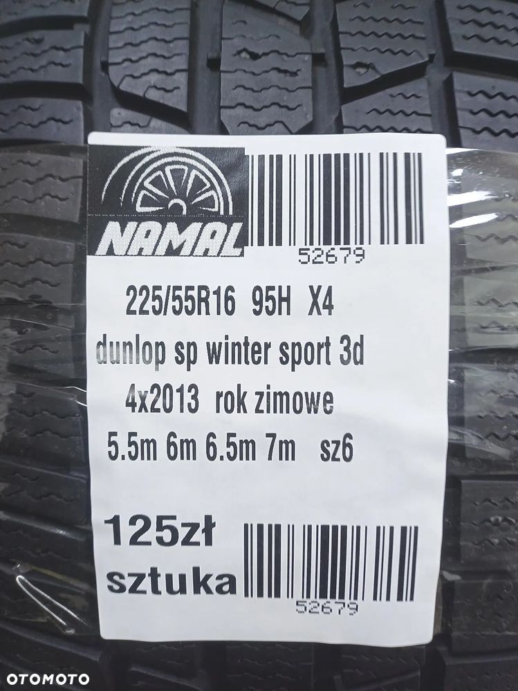 4x 225/55R16 dunlop opony zimowe 7mm 52679 - 10