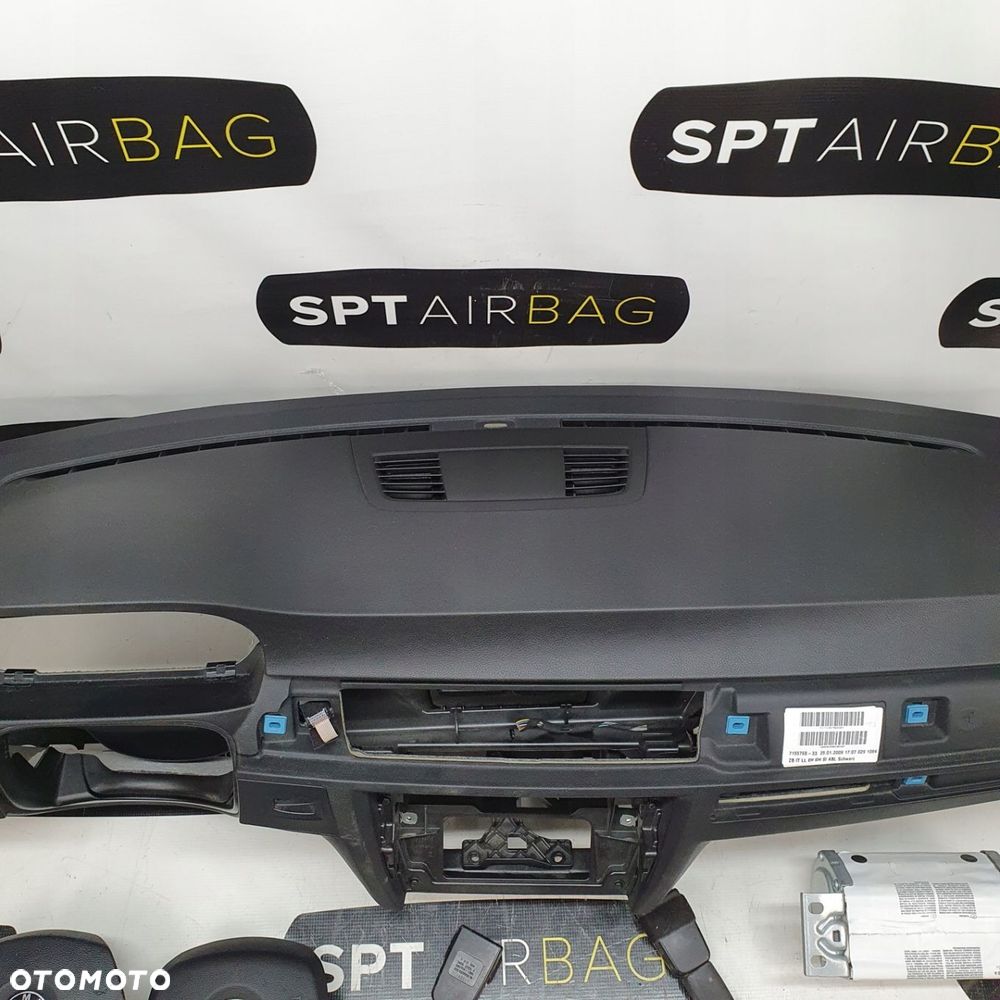 BMW E90 E91 E92 DESKA ROZDZIELCZA KONSOLA KOKPIT PULPIT PODUSZKI AIRBAG AIR BAG NAPINACZE KIT SET - 3