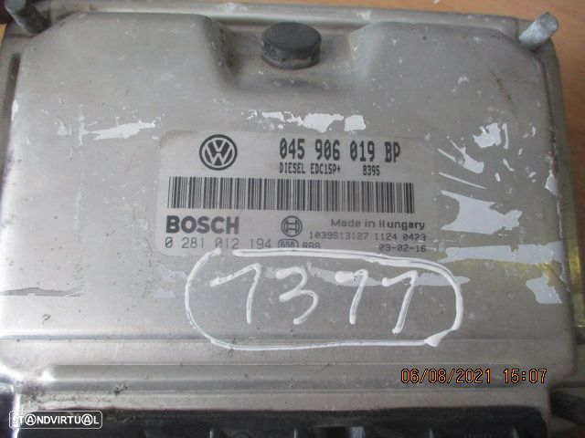 Centralina 045906019BP 0281012194 VW POLO 2009 1.4TDI BOSCH   VW POLO 4 9N FASE 2 2009 1.4TDI 70CV 5P CINZENTO - 2