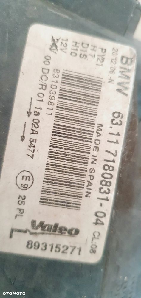 LAMPA LEWA BMW 1 E87 PRZED LIFT XENON 7180831 EU - 8