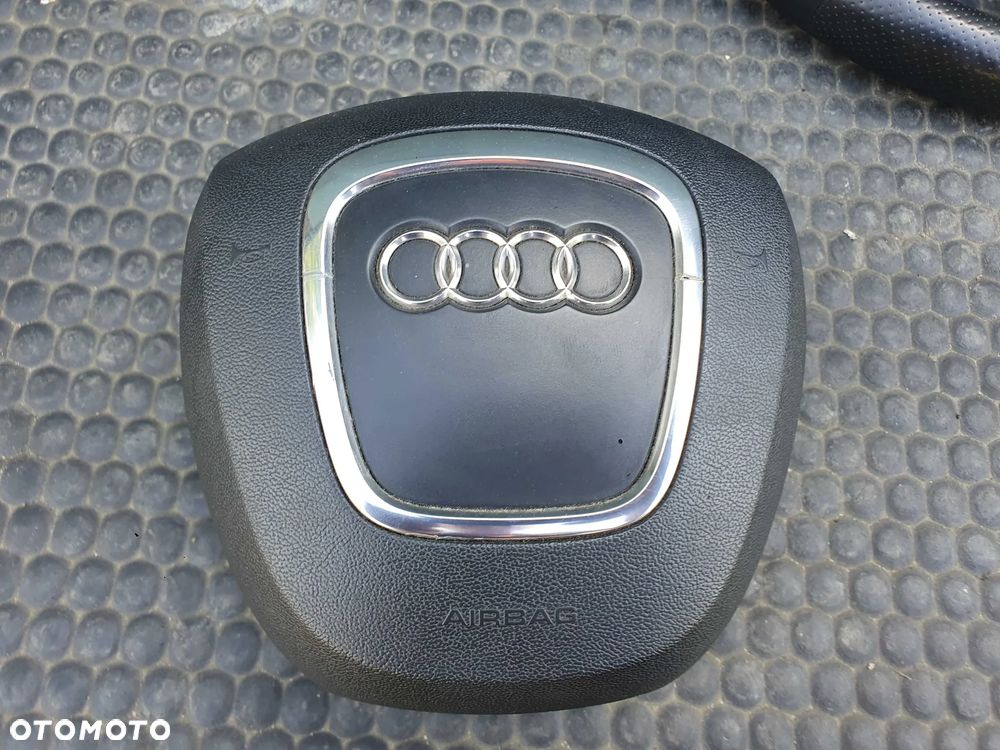 Kierownica Trzy 3 Ramienna Czarna Pikowana Skóra Air Bag Poduszka Wtyczka AUDI A4 B6 B7 - 32