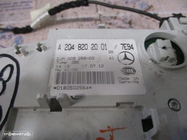 Luz De Teto Plafonier A2048202001 MERCEDES C S204 W204 FASE 2  2012 200CDI 136CV 5P PRETO - 3