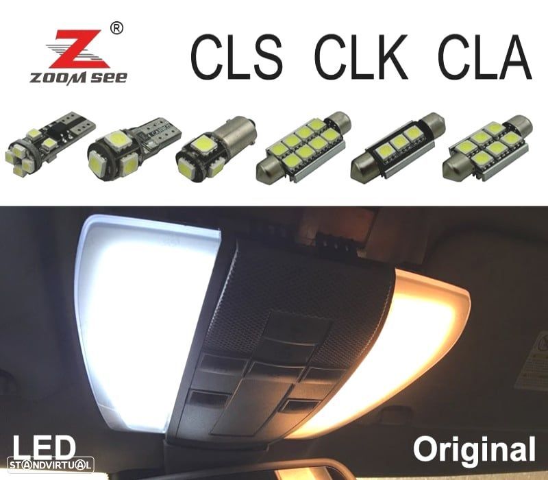 KIT COMPLETO DE 26 LÂMPADAS LED INTERIOR MERCEDES CLASE S W221 S250 S280 S300 S320 S350 S400 S420 S - 1
