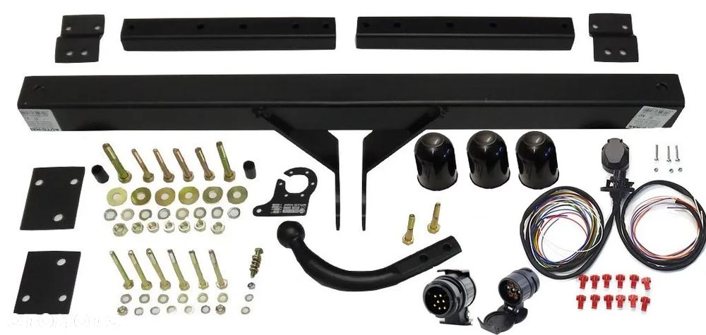 VW PASSAT B5 4x4+KOMBI 97-05  HAK HOLOWNICZY Z KULĄ ODKRĘCANĄ +3xSTAŁE PLUSY+WIĄZKA13PIN/7P - 2