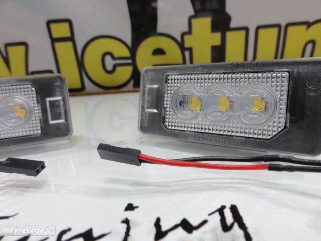 Suporte De Lâmpada De Matricula Com Led Branco Para Audi A1, A3, A4 B8, A5, A6, A7, Q3, Q5, Q7, TT, TTS, TTRS, Porsche Panamera 2010-, Seat Alhambra, Ibiza 6J SC/5-doors/ST 2008, Ateca, VW Sharan 7N, Touran GP2, Touareg 2, Tiguan, Polo, Golf 6, 7 Variant, Golf Plus, Jetta, Passat B6, B7, Skoda Fabia 5J, Superb 3T, Octavia (5E), Rapid  Yeti 5L. - 9