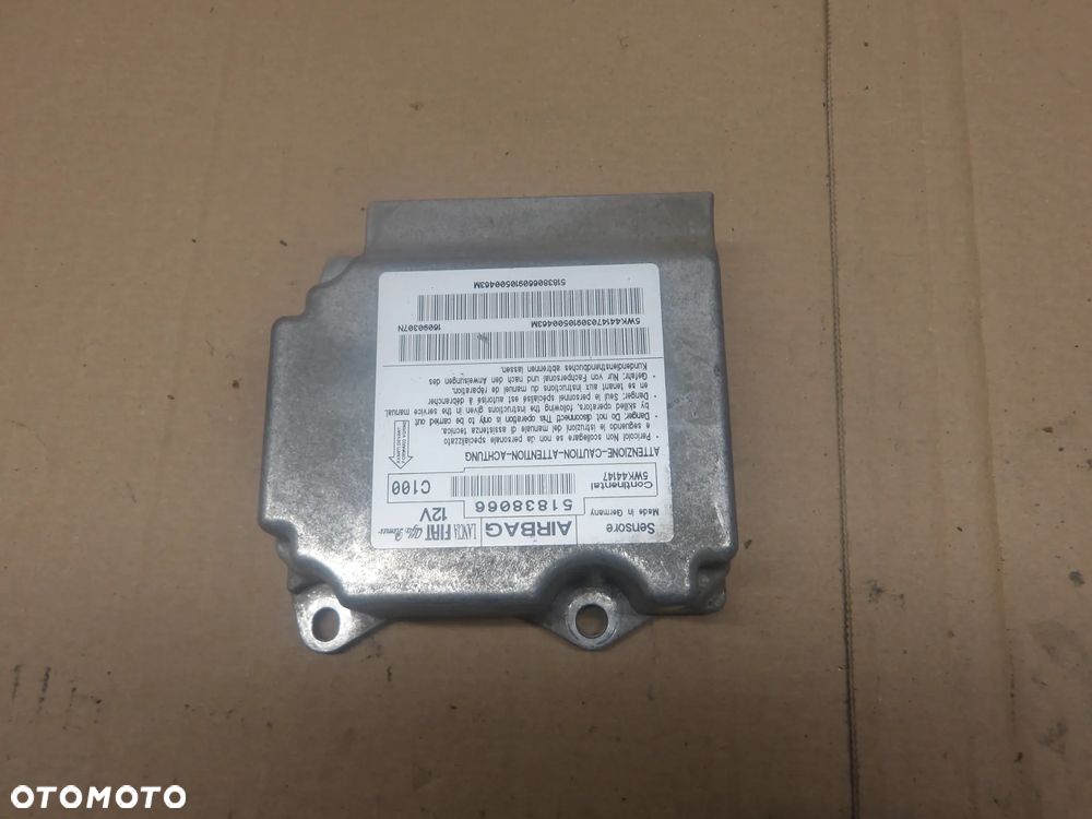 FIAT GRANDE PUNTO HB 3D 05-09 MODUŁ SENSOR PODUSZEK POWIETRZNYCH AIRBAG 51838066 - 1