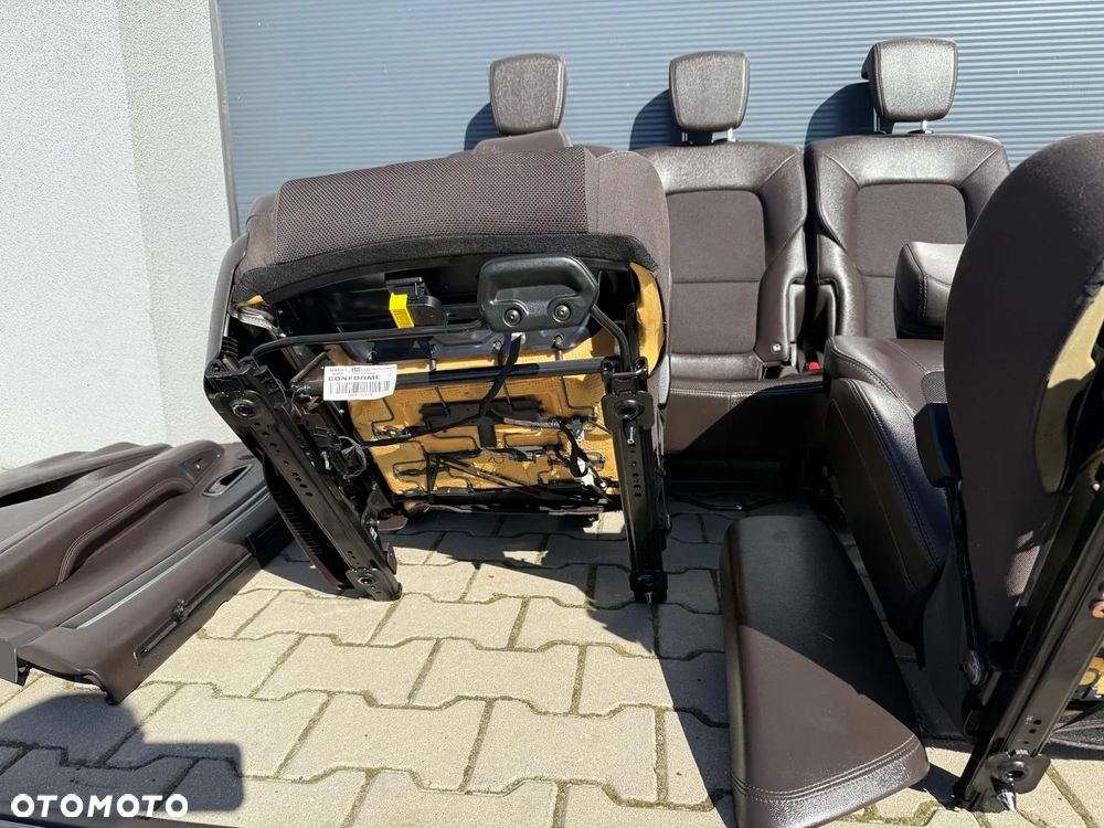 RENAULT ESPACE V KOMPLET FOTELI 5 OSÓB BRĄZOWA PÓŁSKÓRA GRZANE PRZÓD TYŁ - 16