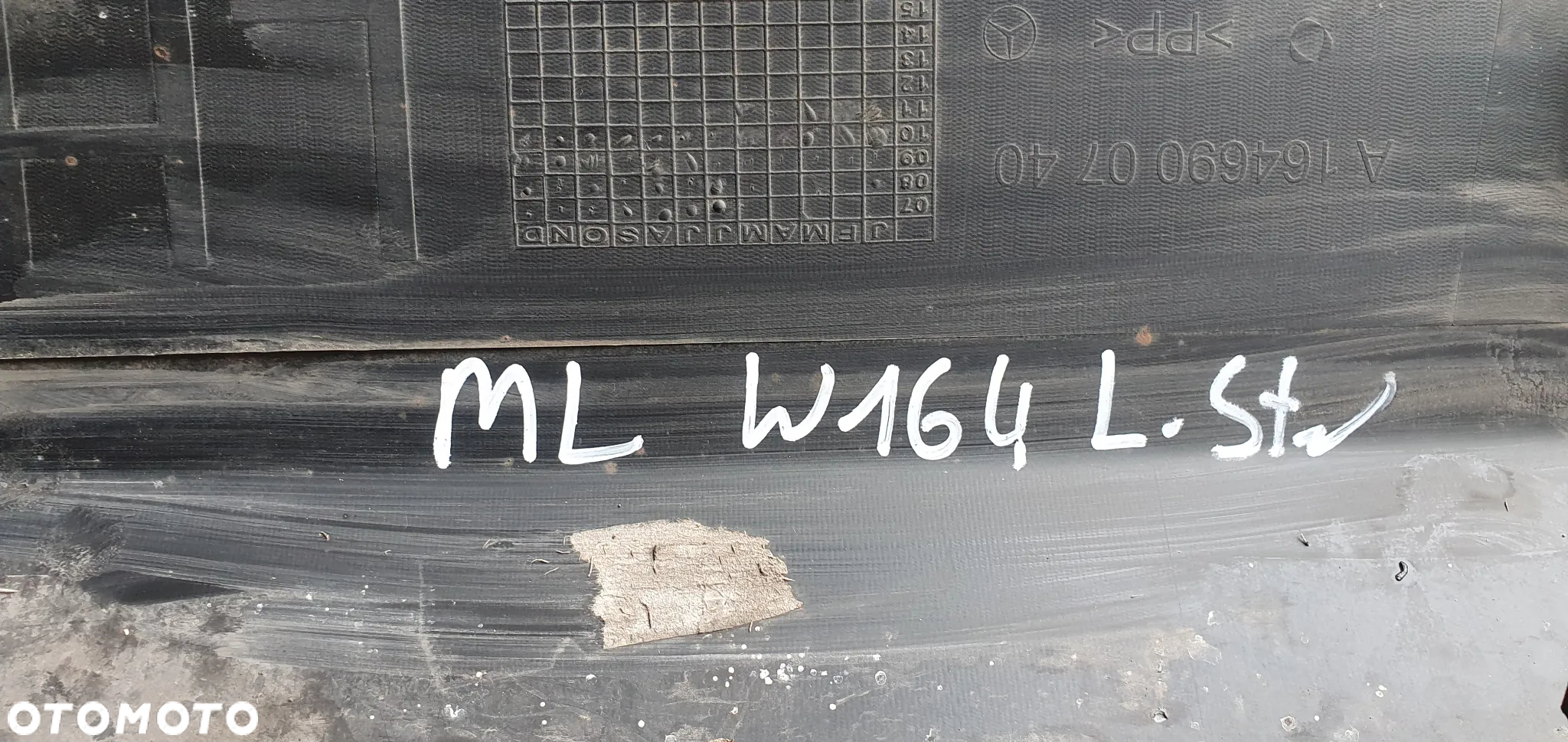 Nakładka listwa progowa osłona lewa Mercedes ML W164 A1646900740 - 9