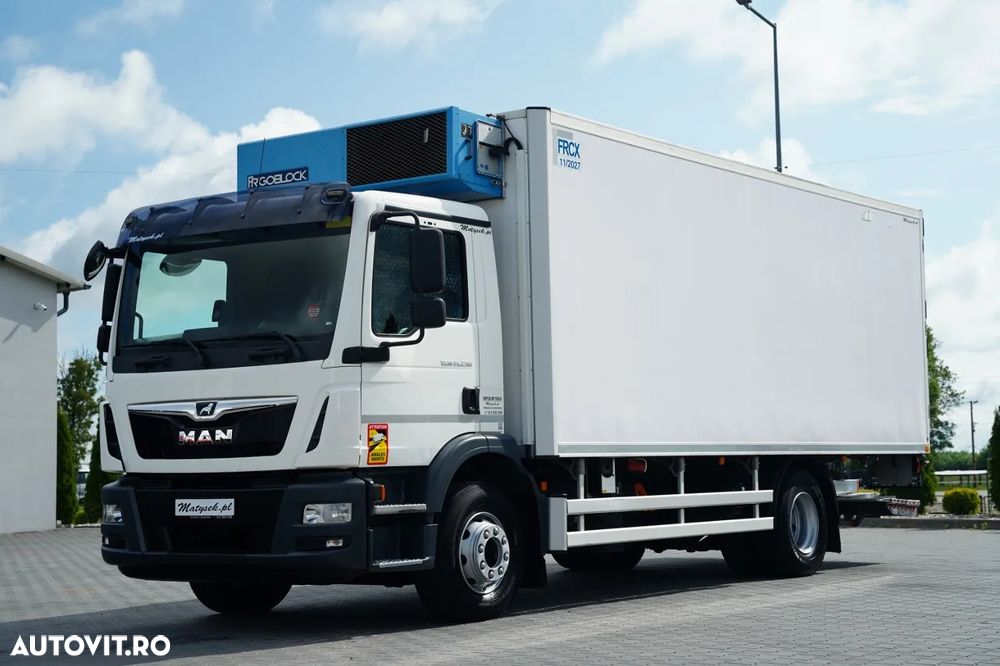 MAN TGM 15.250 / 4x2 / 6.2 M FRIGORIFER / FRIGLOCK FK 13 UNITĂȚI / DHOLLANDIA LIFT - 1.500 KG / IMPORTAT / EURO 6 - 2