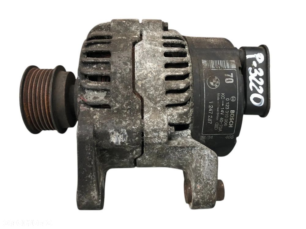 P-3220. Alternator 6PK 70A 0123310006 BMW E36 1.6 Benz (1990–1999) 1247287 - Gwarancja Wysyłka - 1