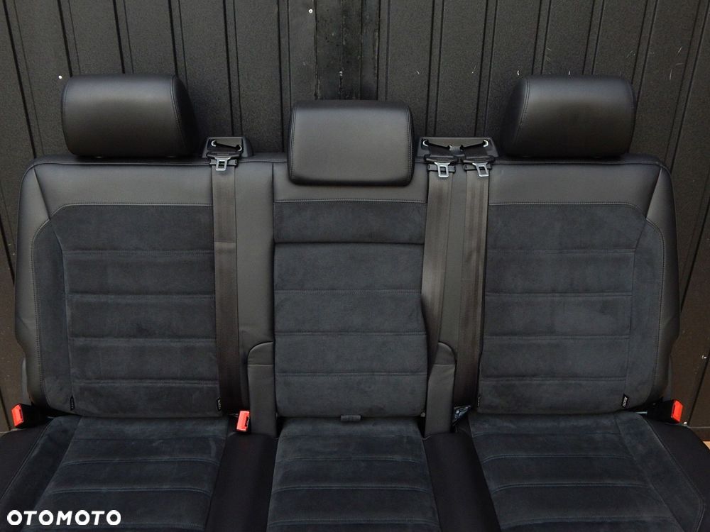 vw t6 t6.1 multivan fotel kanapa łóżko tył skóra alcantara czarna - 3