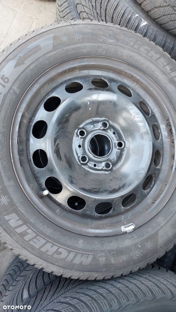 Komplet felg stalowych 5x112 et43 6x16 5q0601027cj Skoda Octavia SuperB Seat Alhambra Altea Leon Toledo VW Golf 7 8 9 - 2