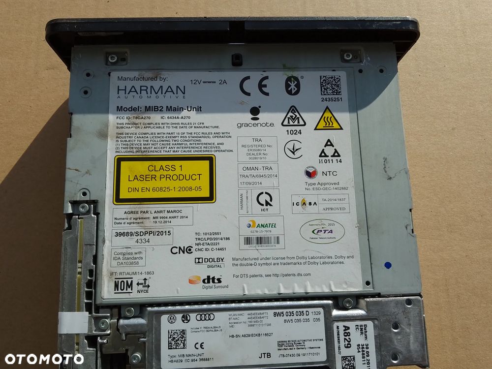 Audi Q5 80A sterownik multimedia MMI 8W5035035D - 4