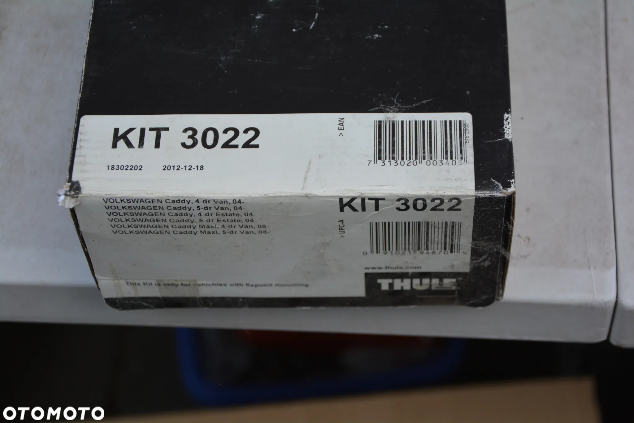 VW Caddy 2004-2015 - bagażnik dachowy Thule nowy klucz - 2