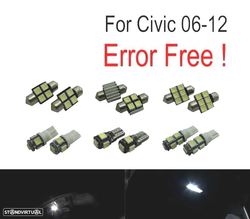 KIT COMPLETO 8 LAMPADAS LED INTERIOR PARA HONDA CIVIC 06-12 - 1