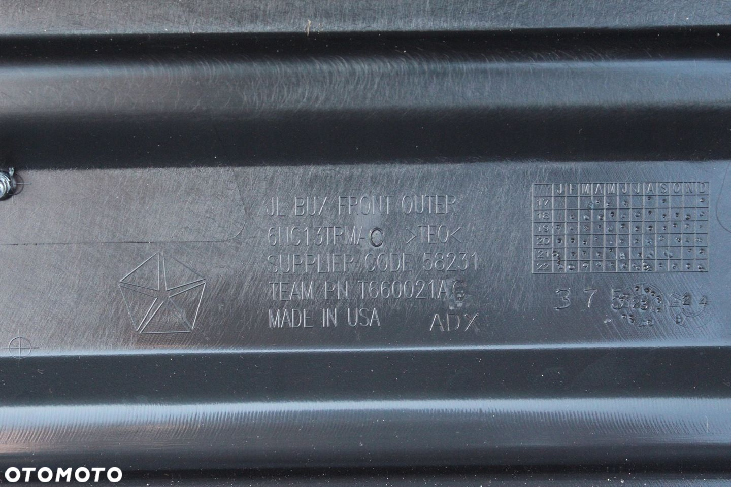 ZDERZAK PRZEDNI JEEP WRANGLER 4 IV JL ORYG BELKA ABSORBER 17- 6NC13TRMAC - 12