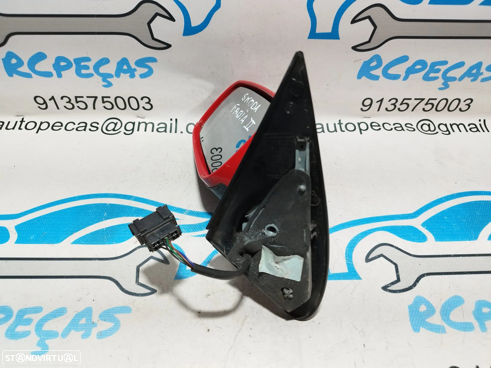 ESPELHO RETROVISOR ESQUERDO SKODA FABIA I 1 MK1 6Y1857501CA 6Y1857501 ELETRICO AQUECIDO ESPELHOS RETROVISORES - 7