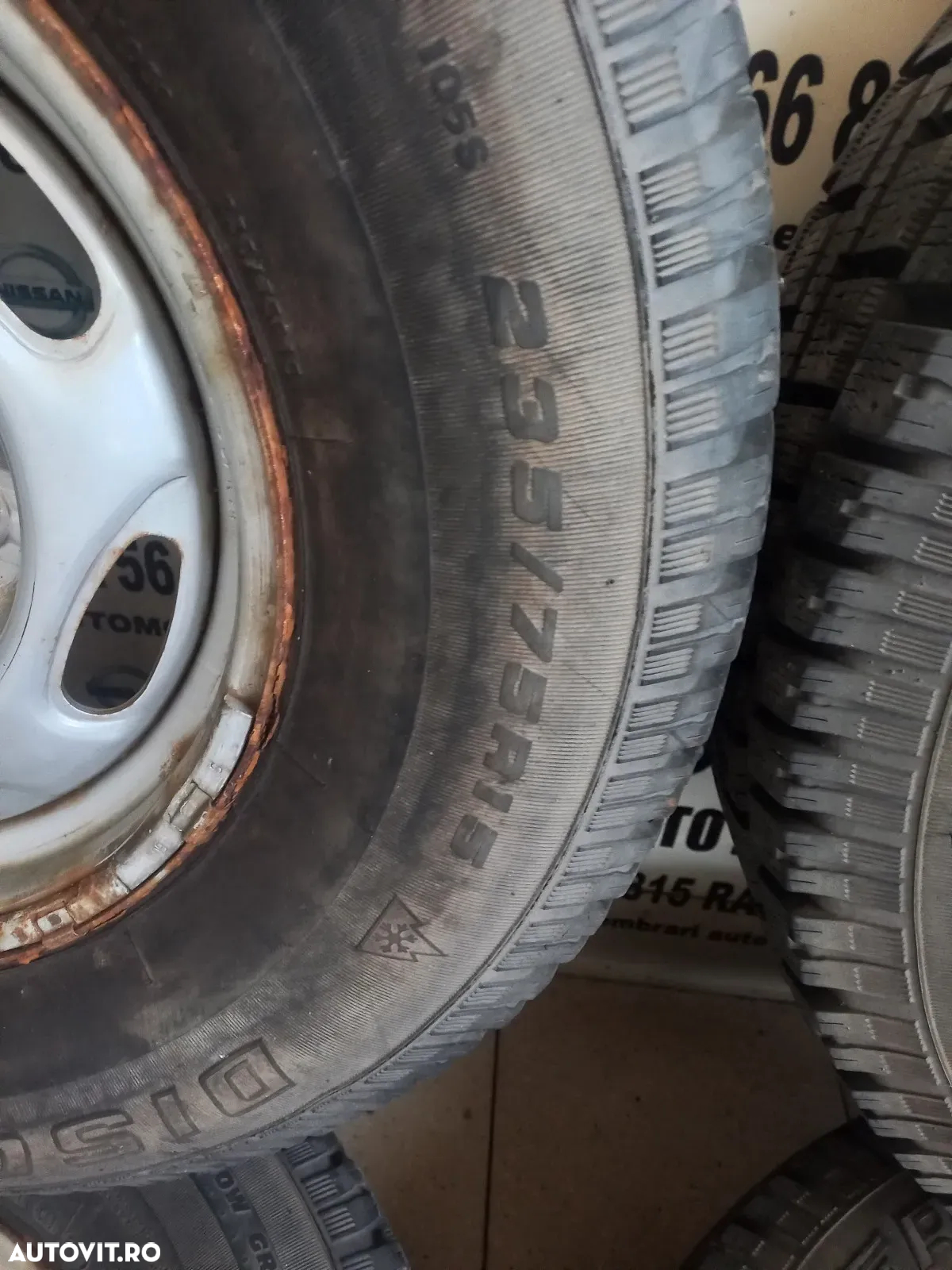 Set Jante Aluminiu Mitsubishi Pajero L200 Nissan Patrol Terrano Etc. Prezoane 6x5.5 Inch Anvelope 235/75R15 Anvelope Bune - 7