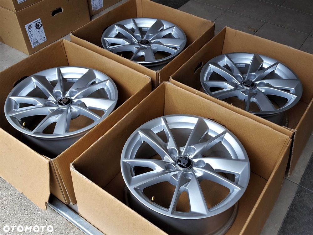 Alufelgi 16 5x112 Skoda Octavia Superb Yeti Karoq Nowe Oryginalne ! 218# - 5