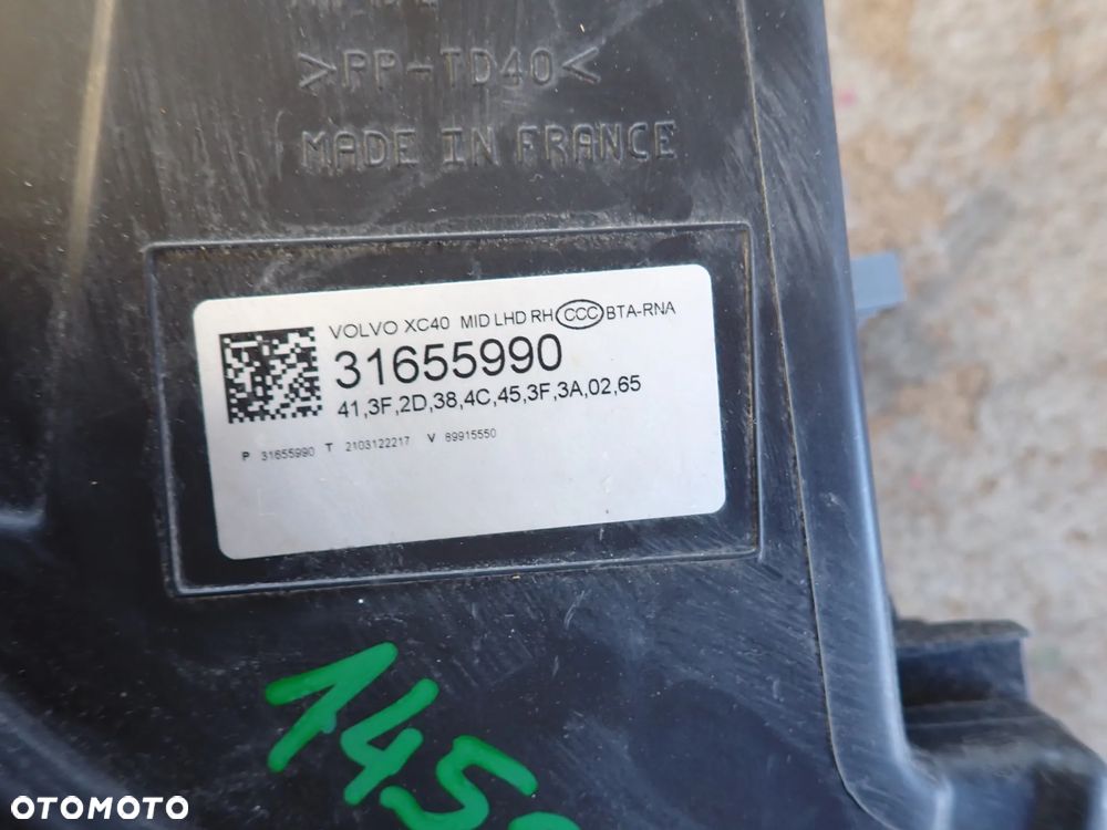 VOLVO XC40 LAMPA PARWY PRZÓD EUROPA 3165590 - 4