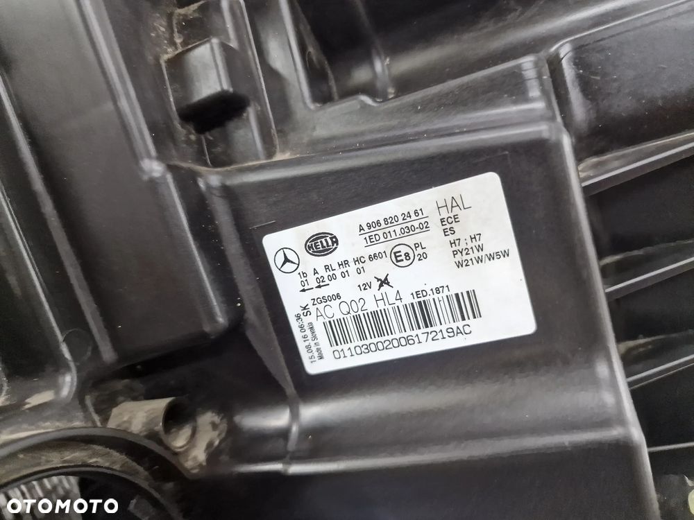 MERCEDES SPRINTER W906 LIFT 13- PRAWA LAMPA PRZEDNIA PRZÓD , NR A9068202461 , NR AUKCJI LA133 - 14
