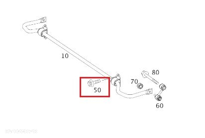 MERCEDES WIELE MODELI Sruba obejmy stabilizatora M8x25 OE - 2