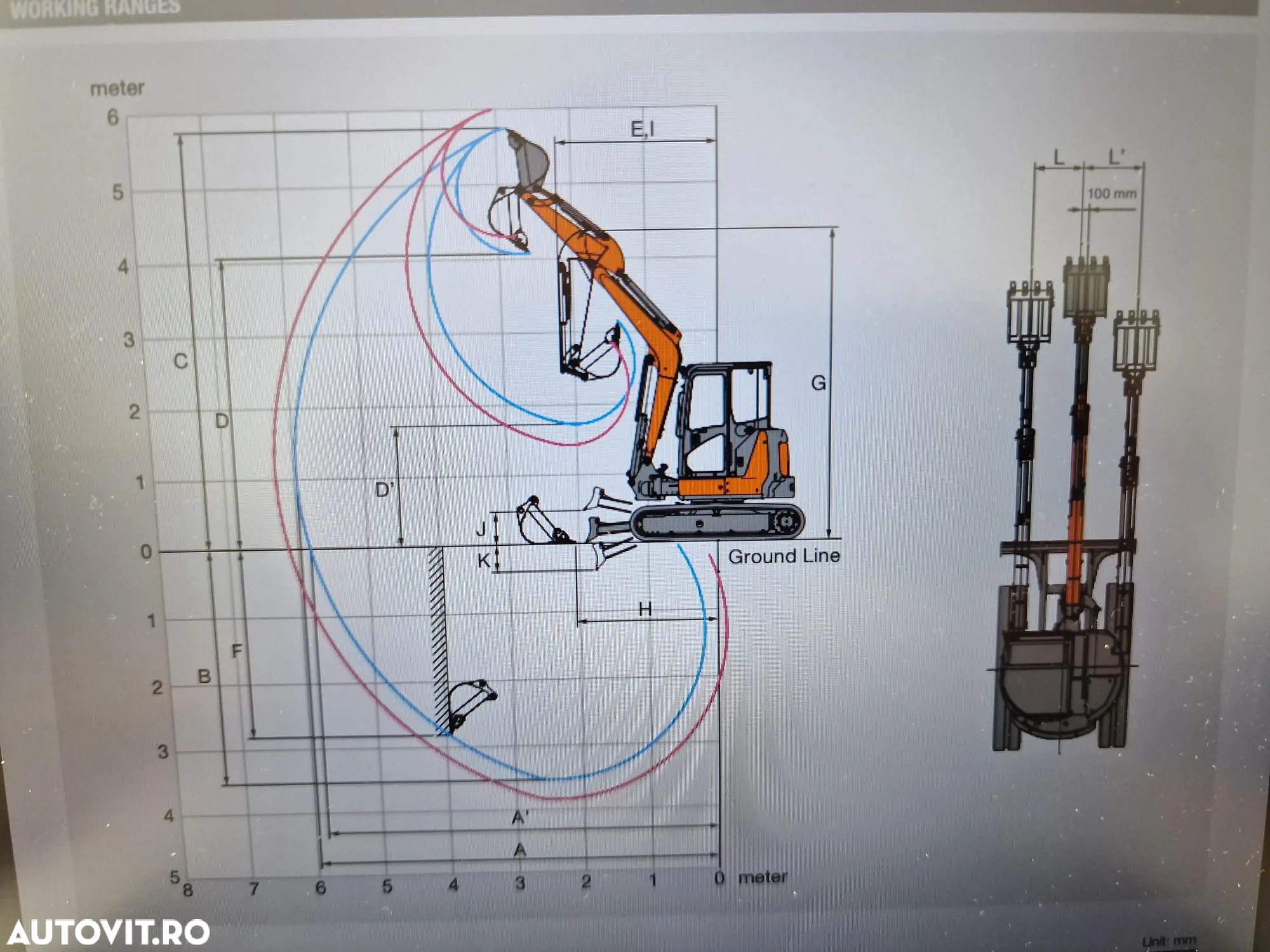 Hitachi ZX55U-6, 5,5tone, 2023, 551h, cupa ingusta, cupa taluz noua, Inst picon, Aer conditionat, posibilitate leasing, EX DEMO-stare CA NOU, PROMOTIE 49.900 EUR+tva - 29