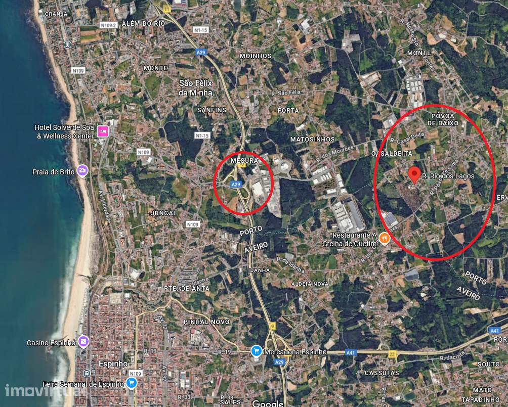 3 Terrenos 7.798m2, dá 3 casas térreas, 3 artigos, /S. Félix Marinha. - Grande imagem: 3/9