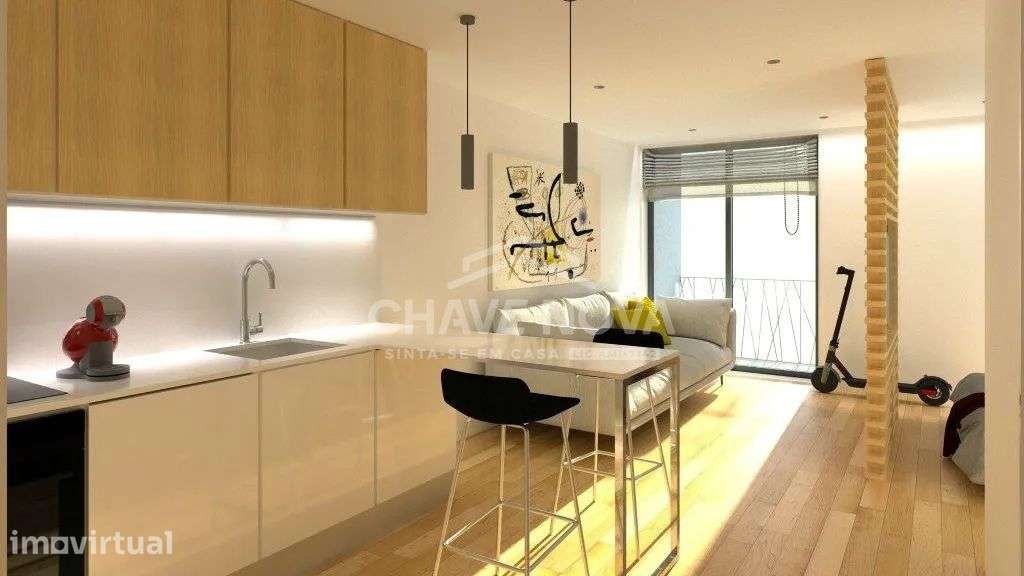 Apartamento T0 Novo c/ Terraço e Lugar de Garagem no Centro de Gaia - Grande imagem: 4/12