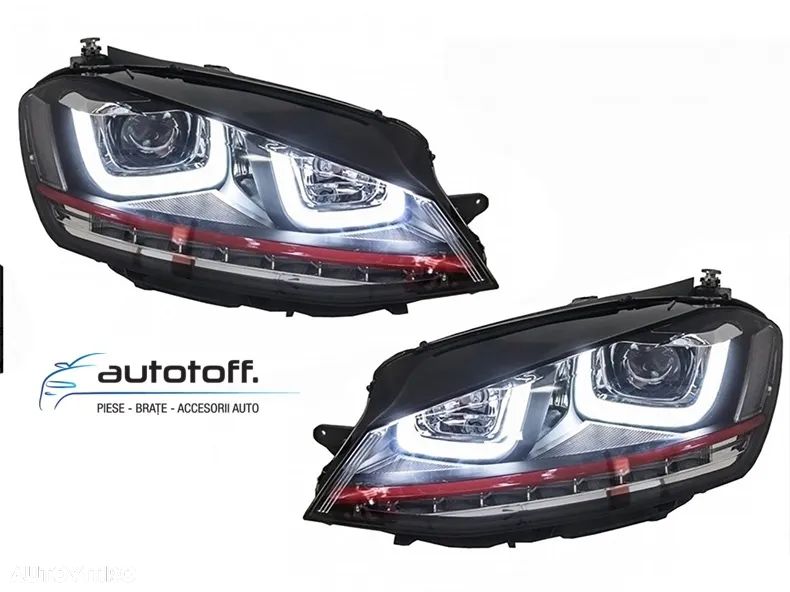 Faruri LED 3D VW Golf 7 (2012-2017) GTI Design - 2