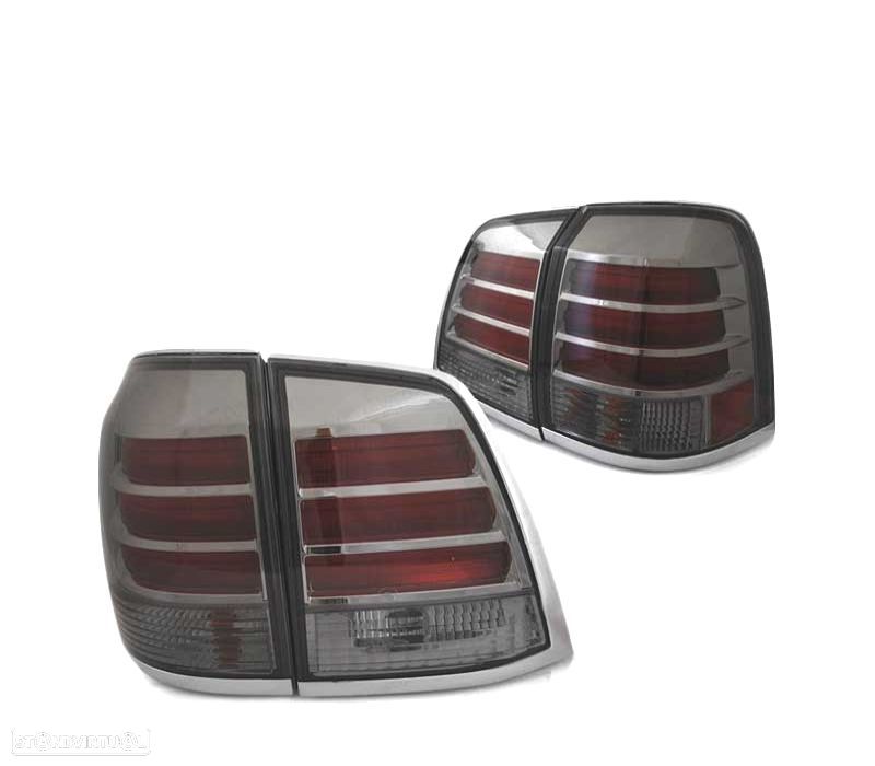 FAROLINS TRASEIROS LED PARA TOYOTA LAND CRUISER FJ200 07-15 SMOKED FUMADOS ESCURECIDOS - 2