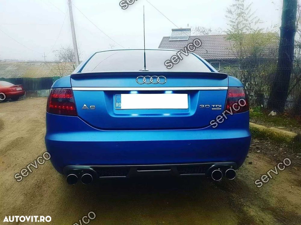 Prelungire spoiler tuning sport bara spate Audi A6 C6 4F ABT Sedan S line RS6 S6 2004-2008 ver. 2 - 5