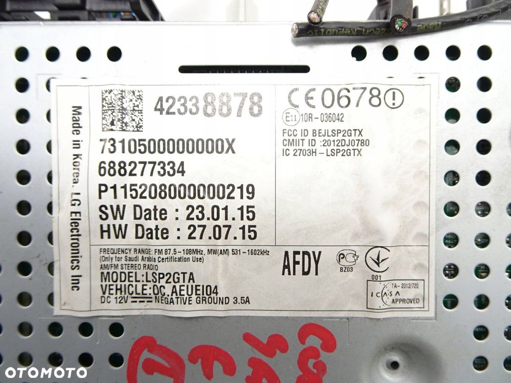 radio cd opel corsa e 688277334 - 8