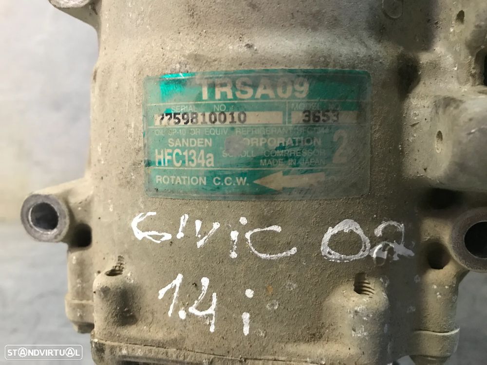 COMPRESSOR AC HONDA CIVIC VII 01-06 1.4i REF. TRSA09 3653 - 2