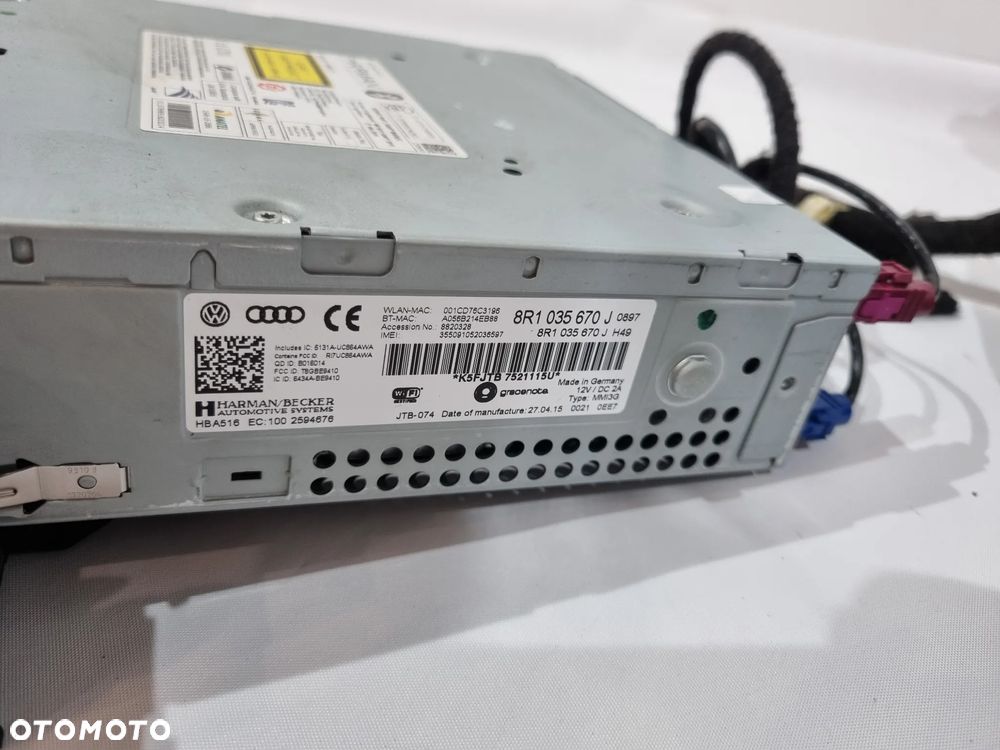 AUDI A4 B8 A5 8T ZESTAW MMI WYŚWIETLACZ NAWIGACJA 4G0035057J 8T0919611K 8R0919604A 8R1035670J - 7