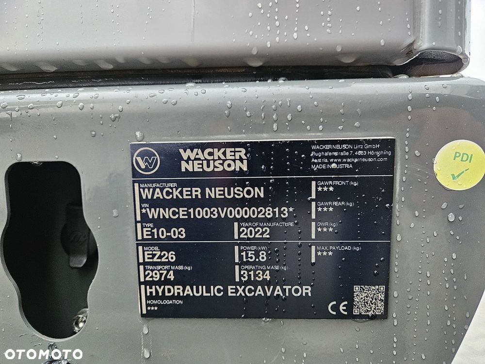 Wacker Neuson EZ 26 2022 800 MTH VDS MINIKOPARKA EZ26 28 ez28 ez 28 et 24 et24 - 21