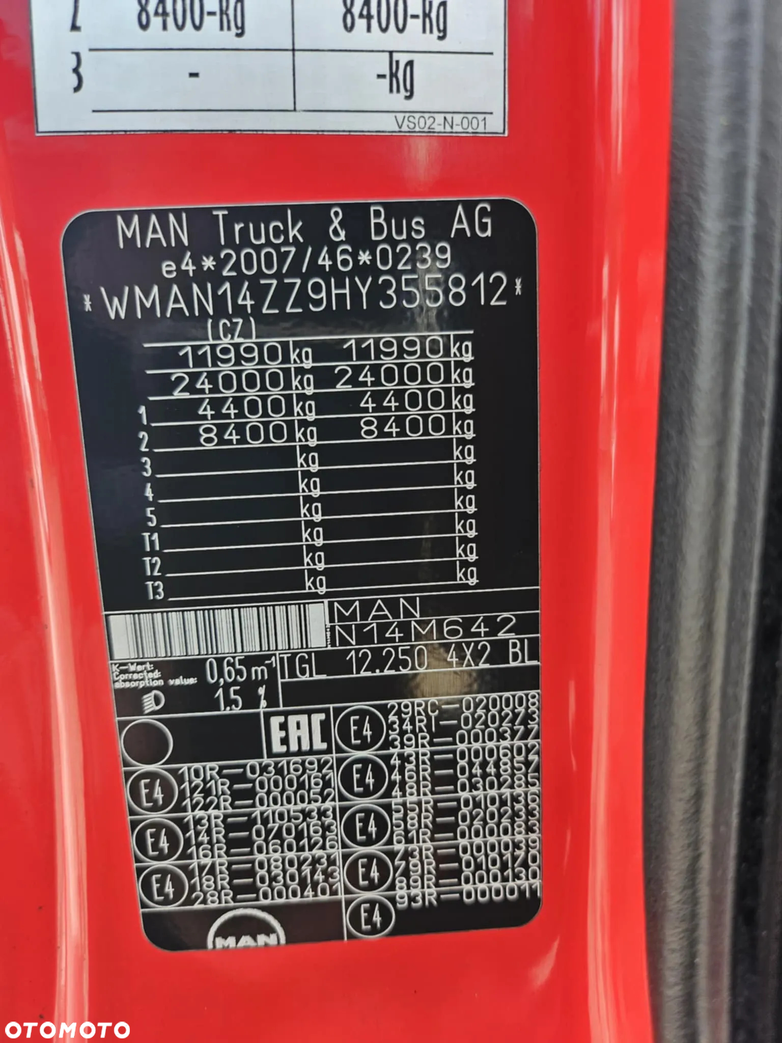 MAN TGL 12.250 Euro VI - 9