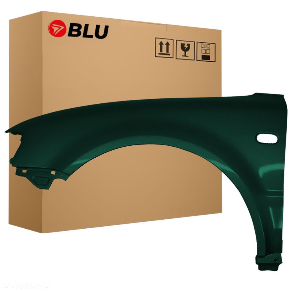 BLU Błotnik VOLKSWAGEN VW PASSAT B5 LC6M lewy zielony 1996-2000 przód BrightGreen - 1