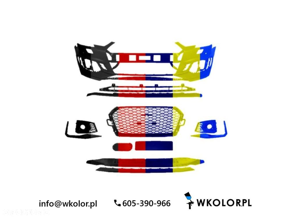 NOWY ZDERZAK AUDI A4 B9 2016-2018 LAKIEROWANY W KOLOR - 1