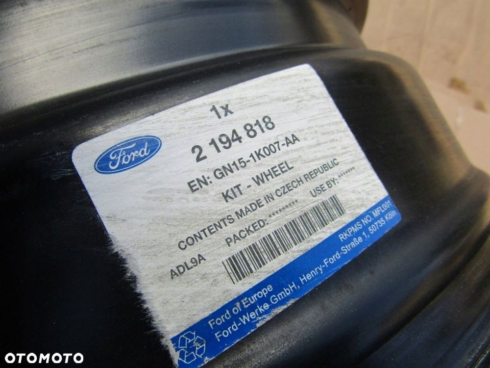 4x Felgi 16 Ford B-MAX Focus Fiesta EcoSport MK7 MK8 ET37,5  czujniki TPMS - 14