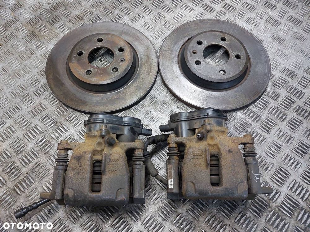 TARCZE HAMULCOWE TYŁ + KLOCKI + ZACISKI AUDI A5 8T - 1