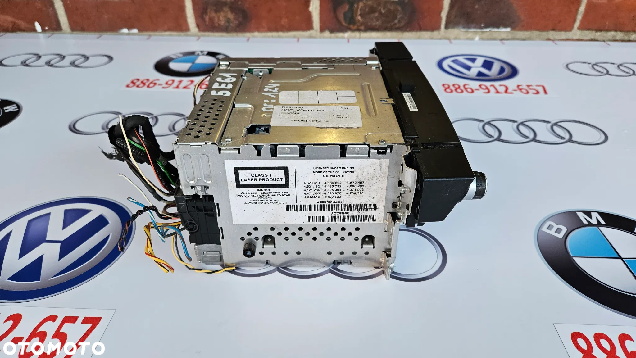 BMW 5 E60 E61 Czytnik nawigacji CCC Navi nawigacja radioodtwarzacz 9170702 - 7