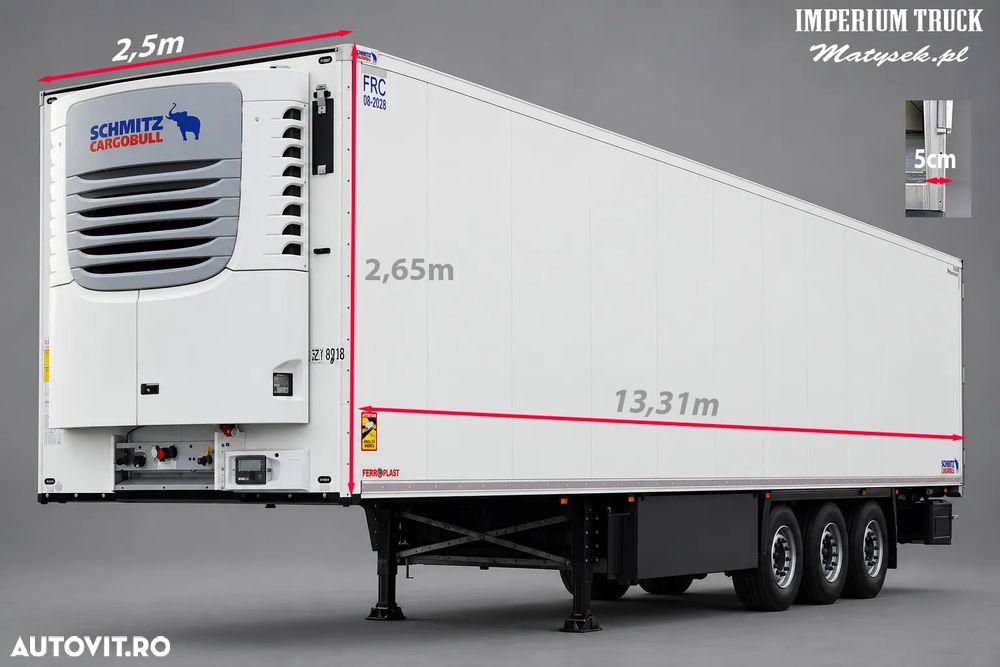 Schmitz Cargobull / SEMIREMORCĂ FRIGORIFICĂ / UNITATE FRIGORIFICĂ SCHMITZ CARGOBULL / SISTEM DE ÎNCĂRCARE PE DOUĂ NIVELE / AXĂ RIDICABILĂ / SUPORT PENTRU PALLEȚI / - 2