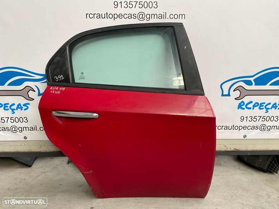 PORTA TRASEIRA TRÁS DIREITA ALFA ROMEO 159 SEDAN CARRO FECHO ELEVADOR MOTOR PUXADOR VIDRO - 2