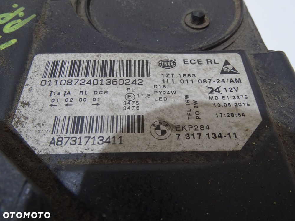 LAMPA PRAWA PRZEDNIA XENON BMW F10 LIFT 7317134 - 4
