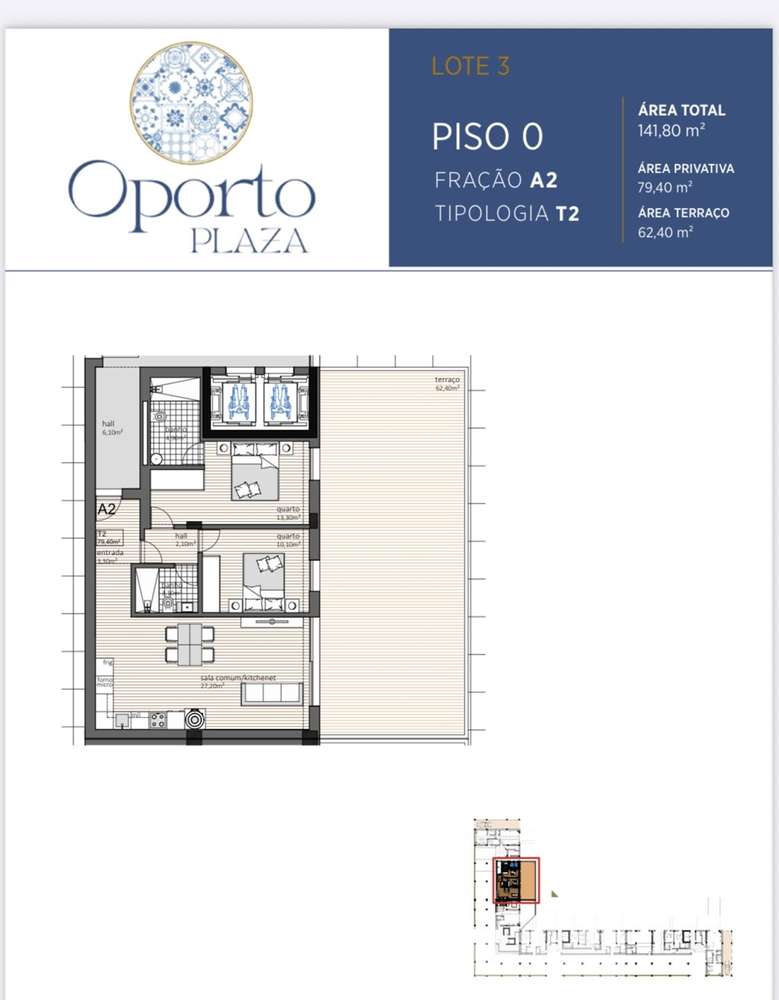 T2 Res-do-chao com Terraço 62,40m2 - Grande imagem: 5/5