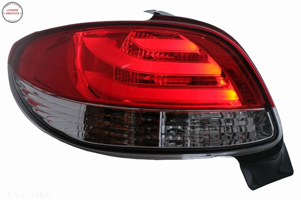 Stopuri Peugeot 206 HatchBack 3/5 usi (1998-2004) Rosu & Alb- livrare gratuita - 8
