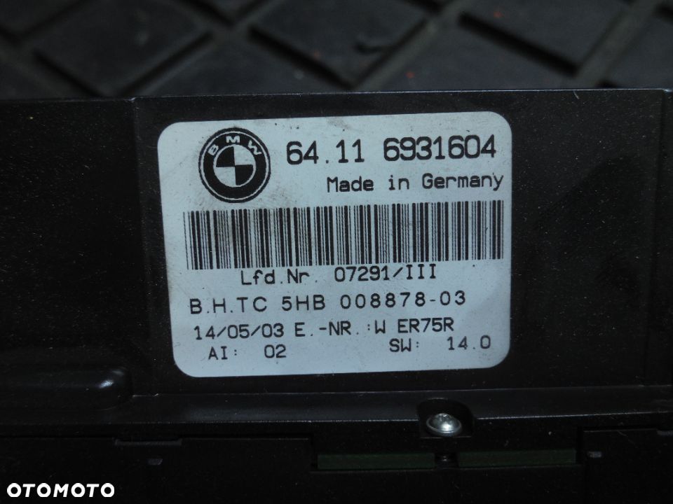 PANEL NAWIEWU BMW E46 LIFT 64116931604 WERSJA EUROPEJSKA - 2